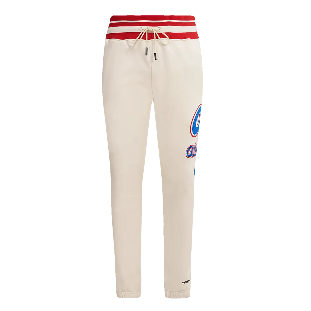 MLB ATLANTA BRAVES RETRO CLASSIC MEN'S SWEATPANT (EGGSHELL/RED)