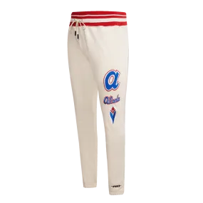 MLB ATLANTA BRAVES RETRO CLASSIC MEN'S SWEATPANT (EGGSHELL/RED)