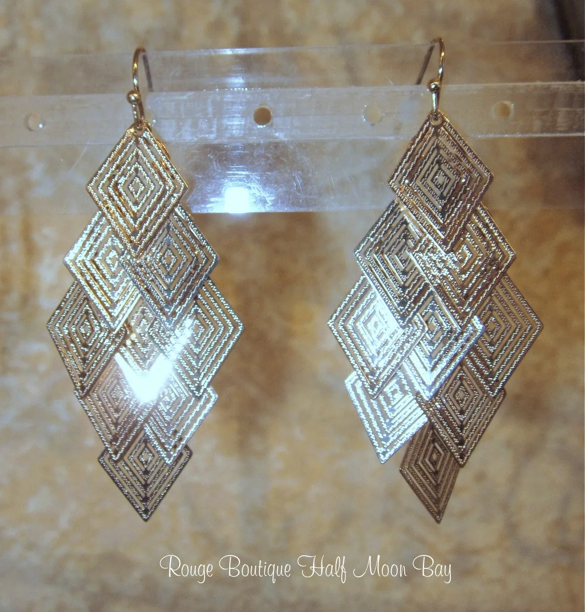 Multi-tier meta earrings