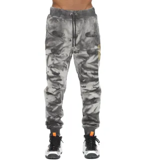 NOVELTY SWEATPANT IN CHARCOAL TIE DYE