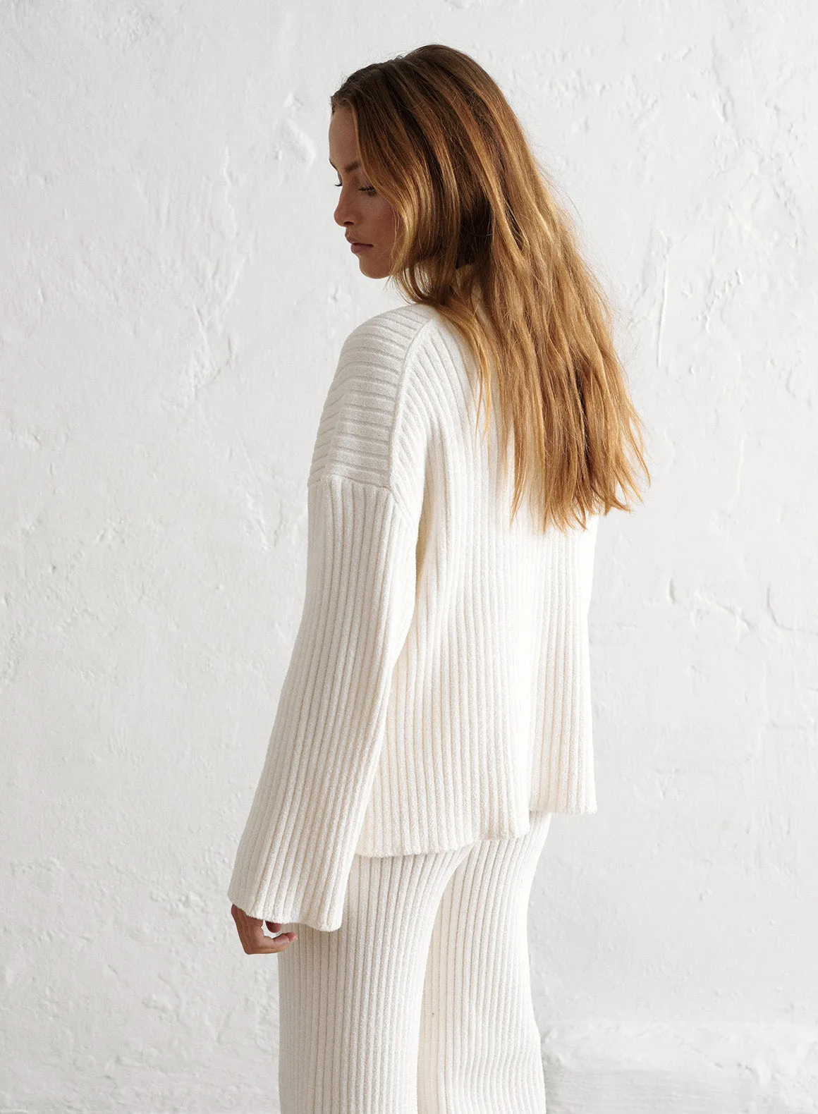 Off-White Rib Knit Sweater