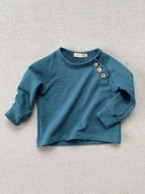 organic french terry sweatshirt - azure