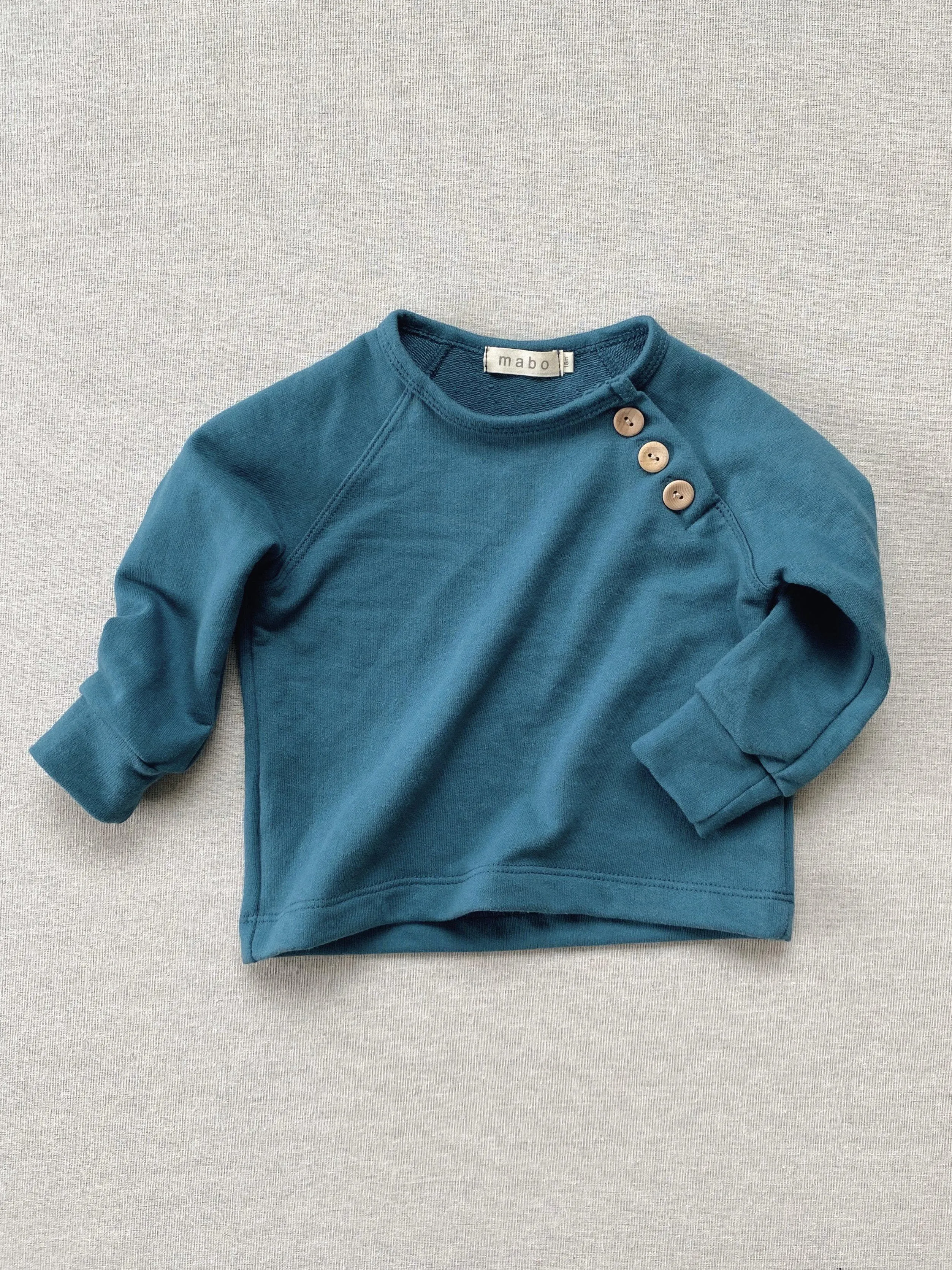 organic french terry sweatshirt - azure