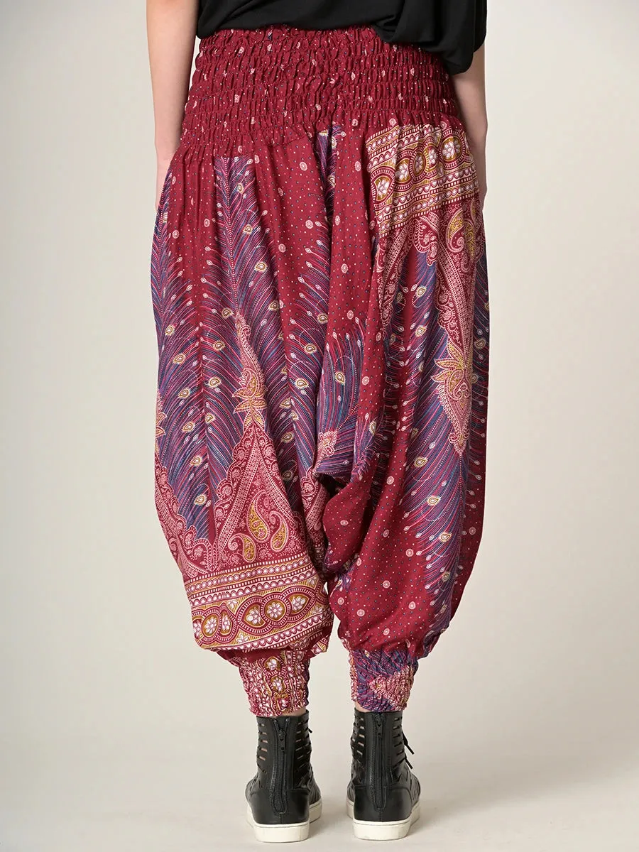 Peacock Harem Pants - Low Crotch