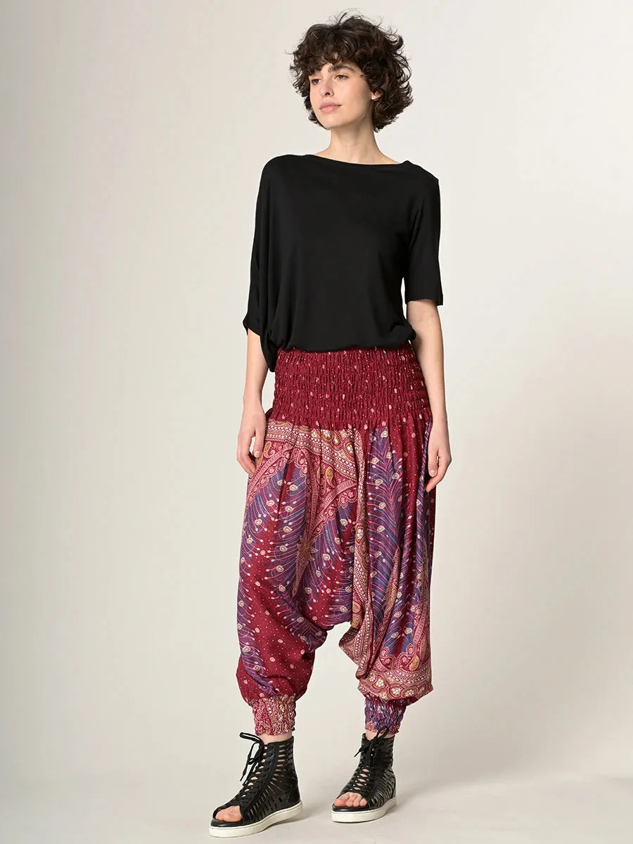 Peacock Harem Pants - Low Crotch