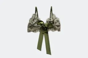 Pine Tie Front Lace Bralet