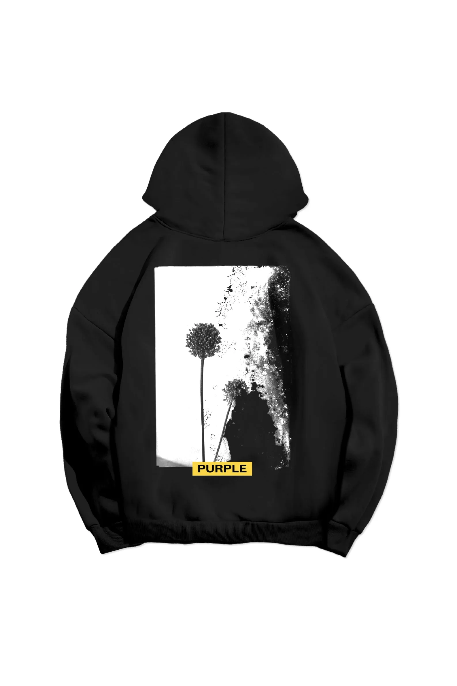 Purple Brand French Terry Pullover Hoodie - DANDELION BLACK