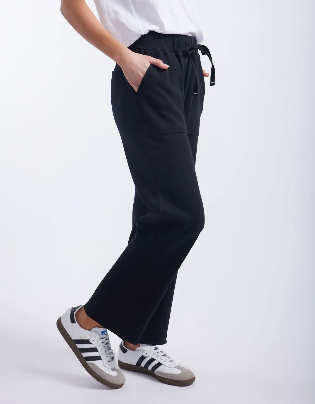 Raw Edge Lounge Pant - Black