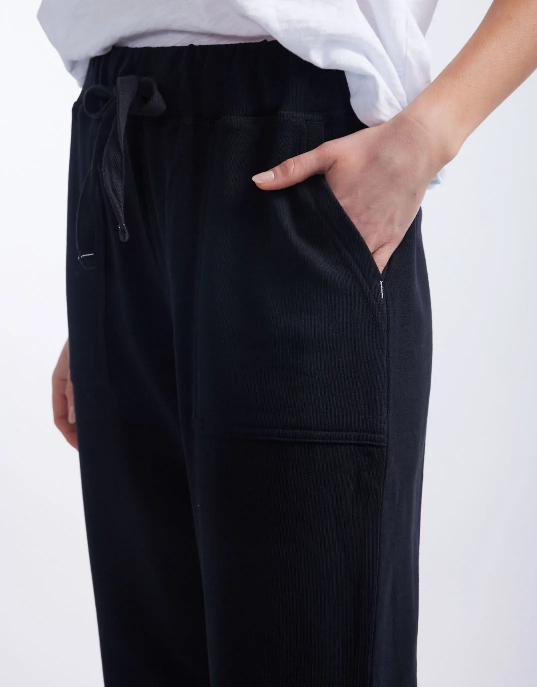 Raw Edge Lounge Pant - Black