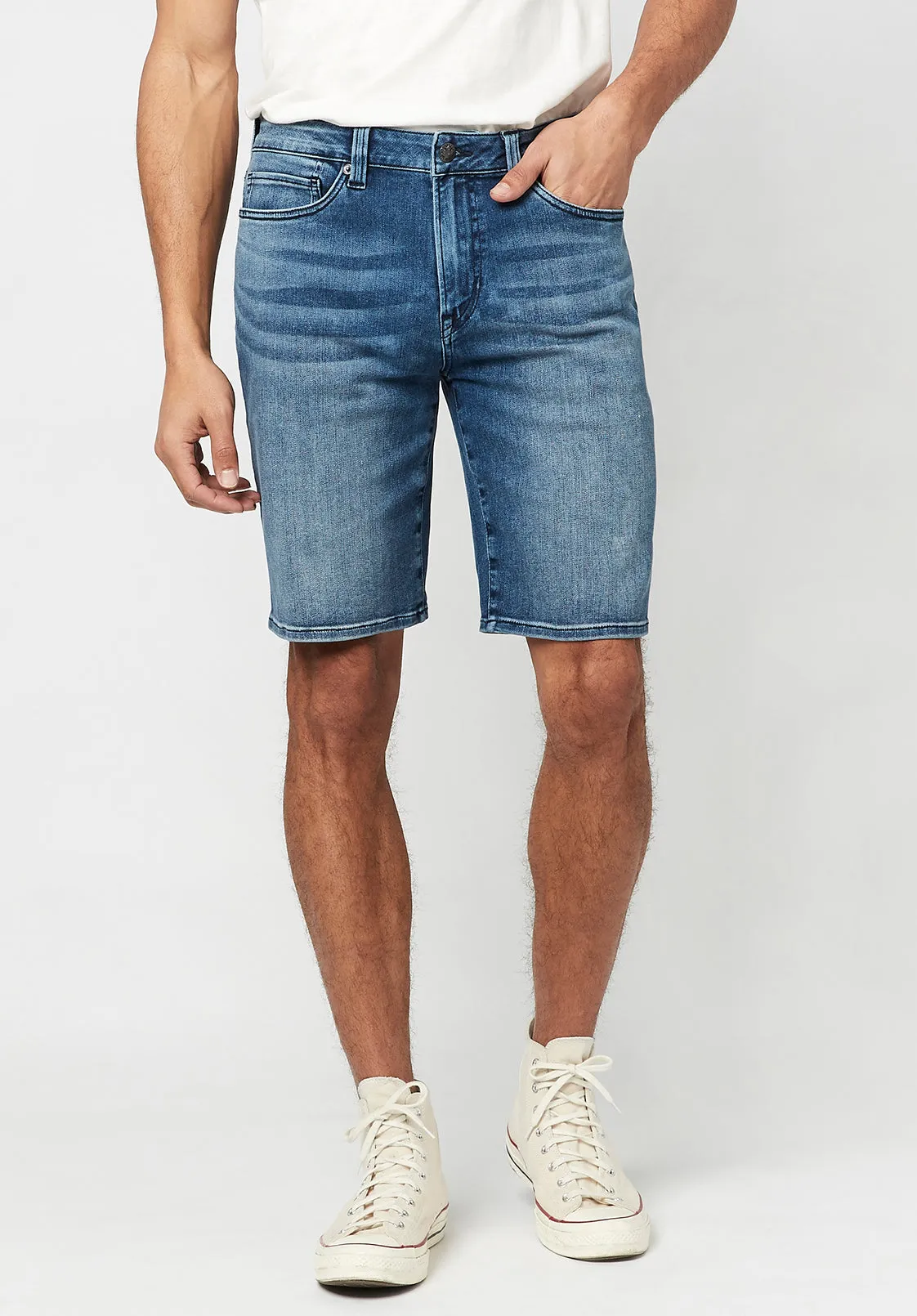 Relaxed Straight Dean Men's Shorts in Authentic Blue- BM22777