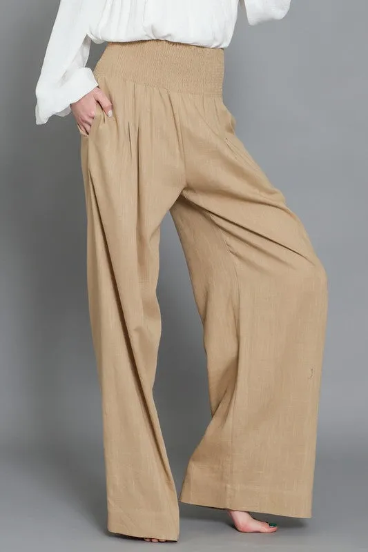 Smocked Waist Flair Pant