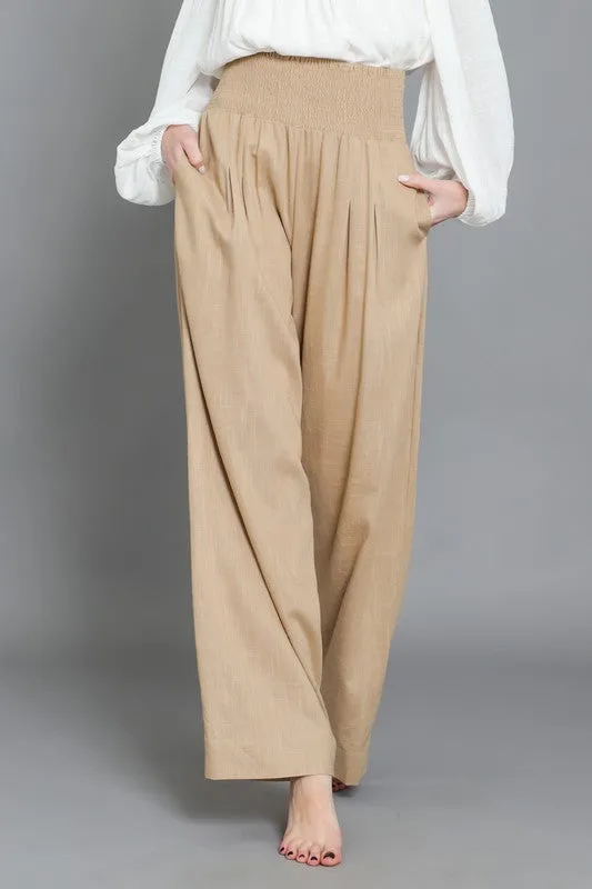 Smocked Waist Flair Pant