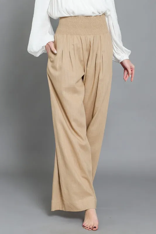 Smocked Waist Flair Pant