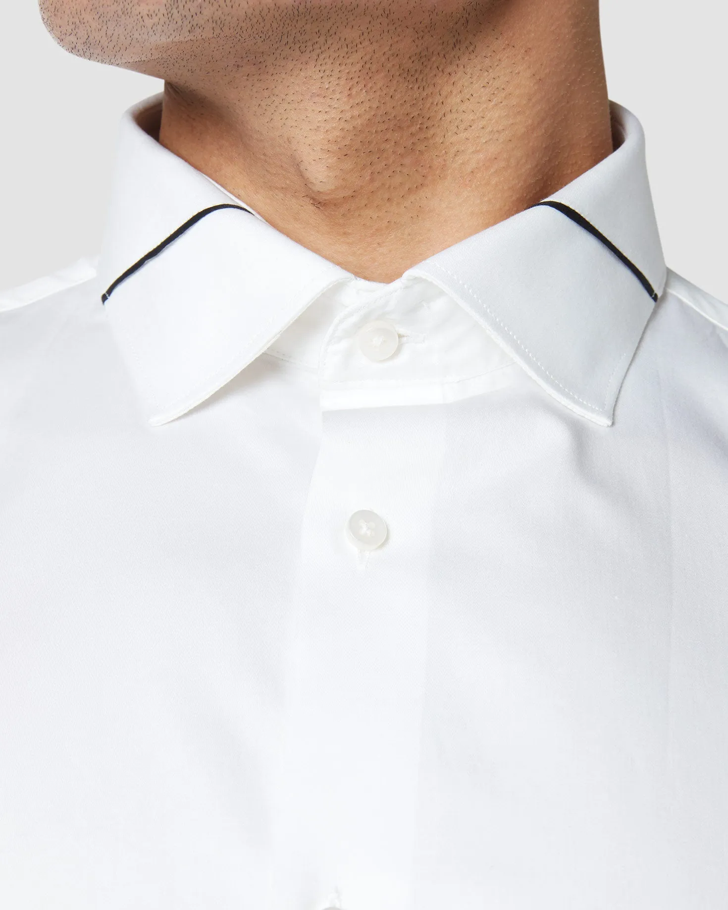 Soktas Piped Collar Shirt - White