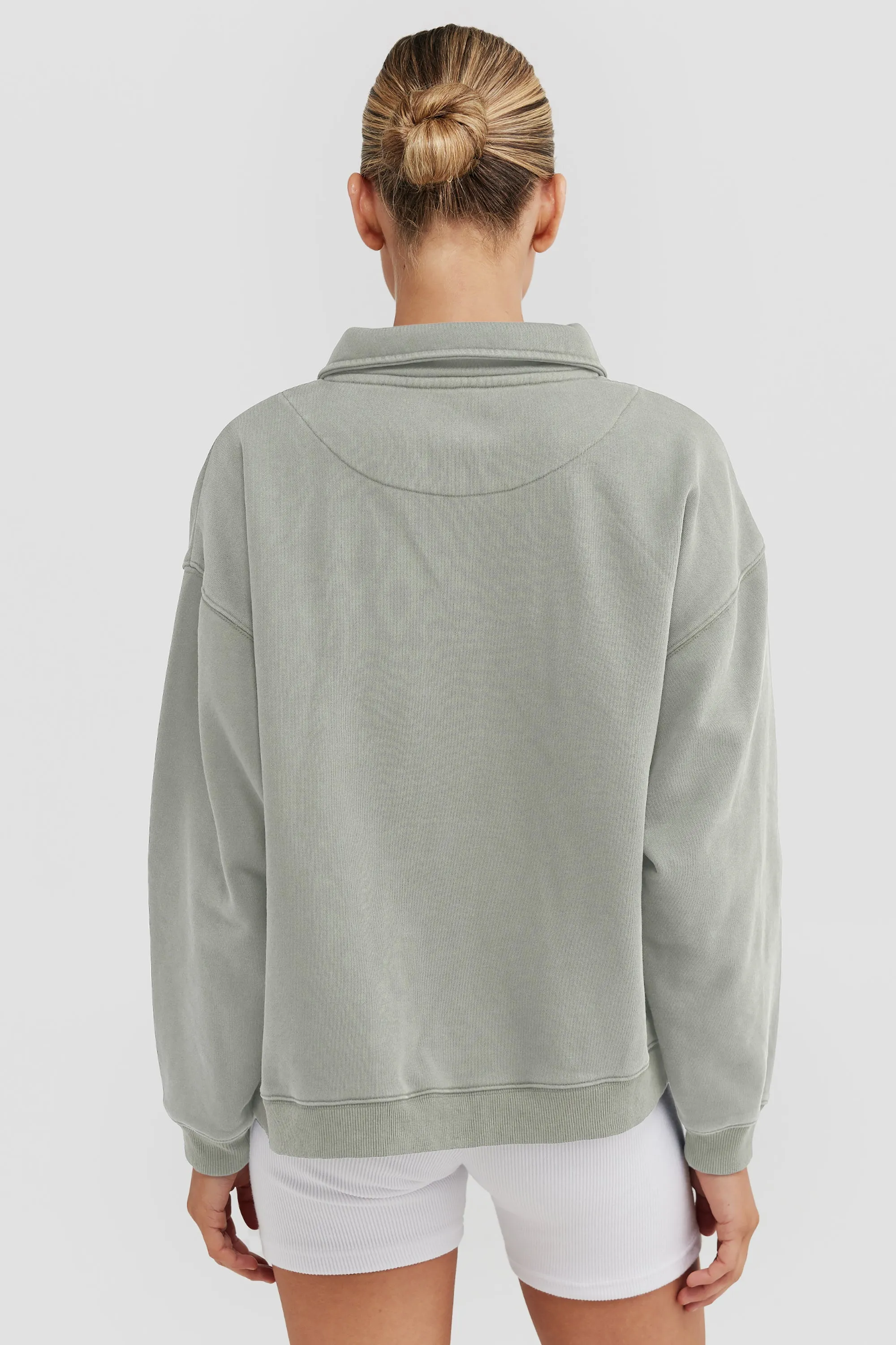 Spencer Logo Quarter Zip Olive