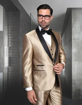 Statement Enzo-7 Champagne Tuxedo Modern Fit