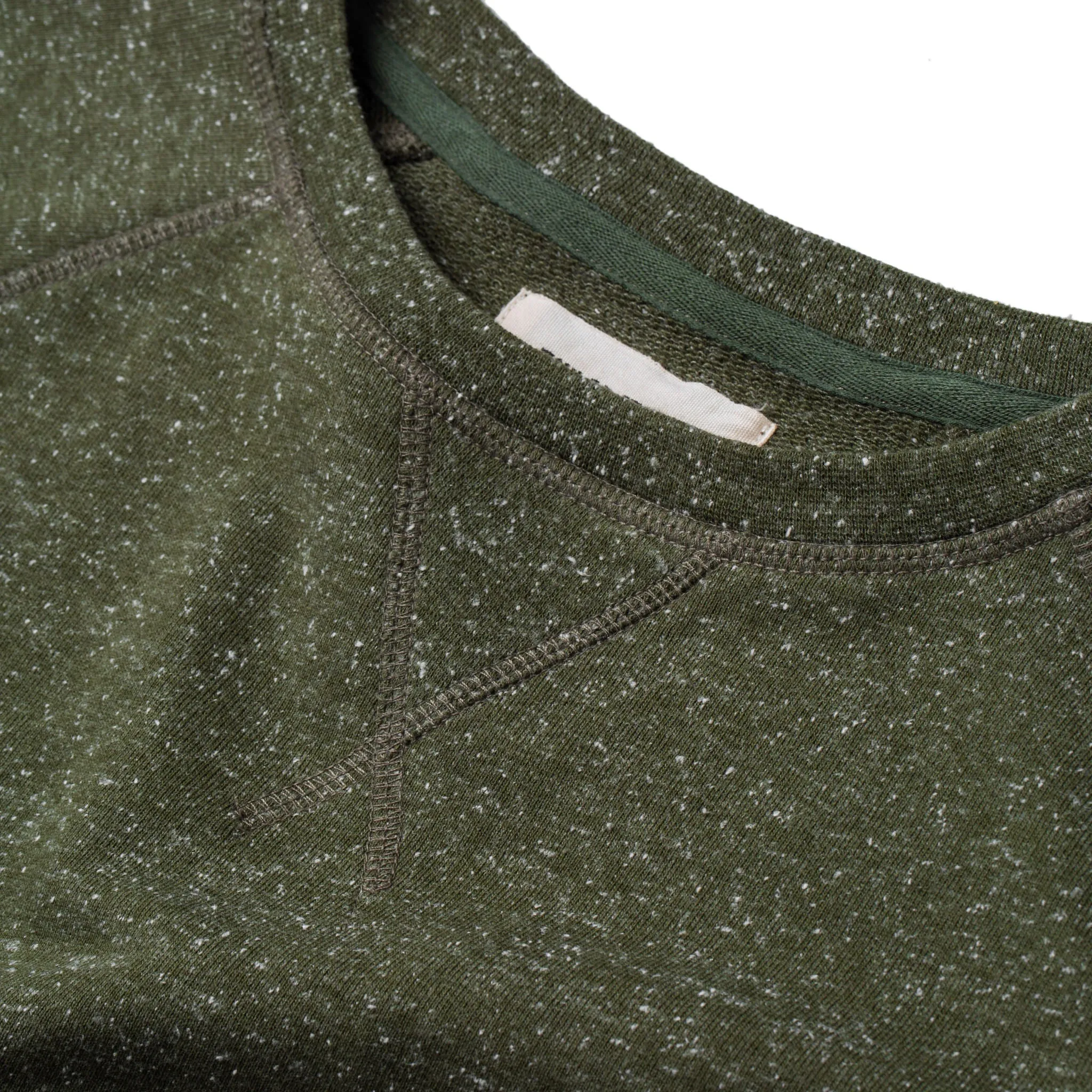 The Crewneck in French Terry Heather Olive