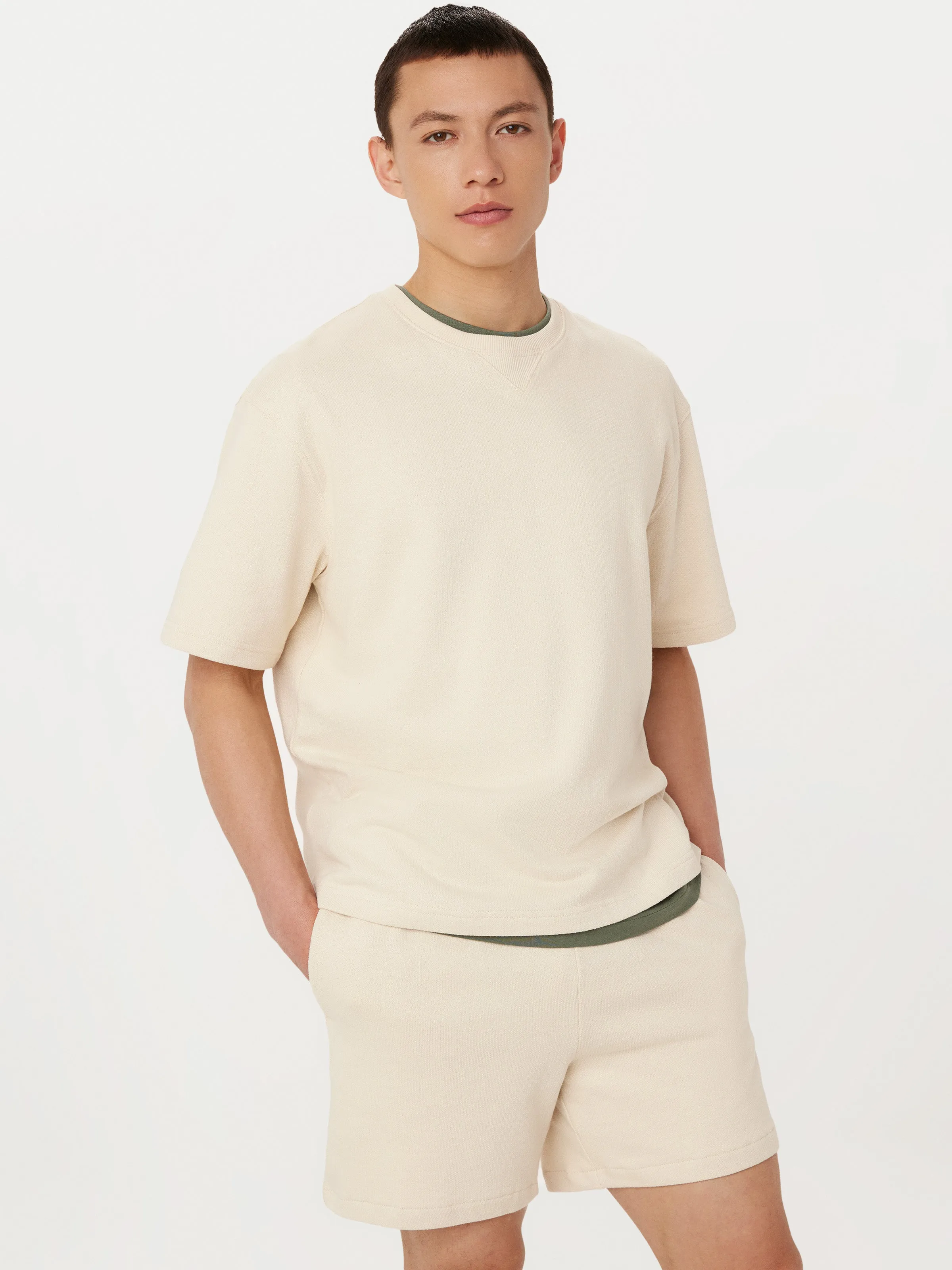 The French Terry T-Shirt in Oatmeal