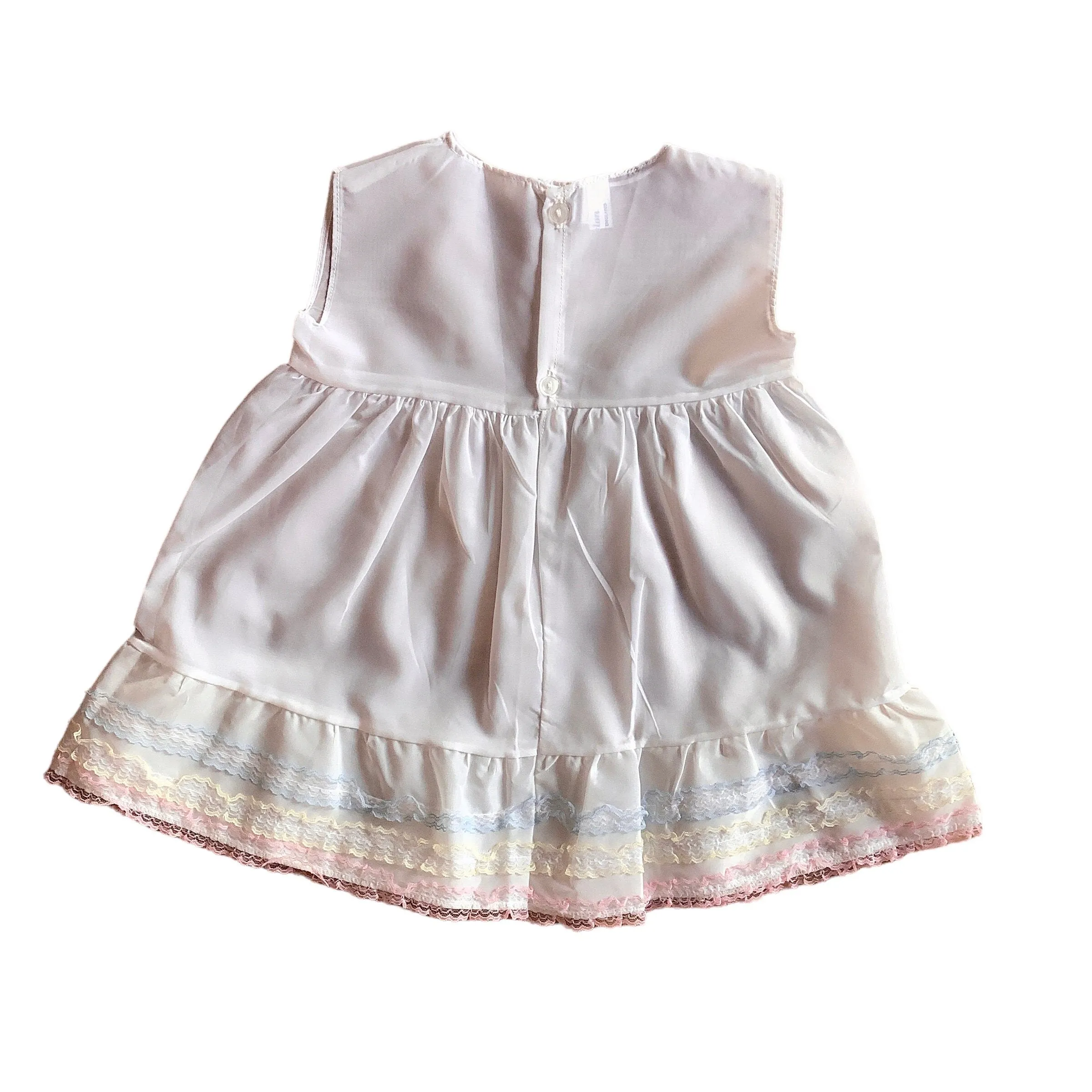 Vintage 60's White Sheer Dress and Bloomers Set / 12-18M