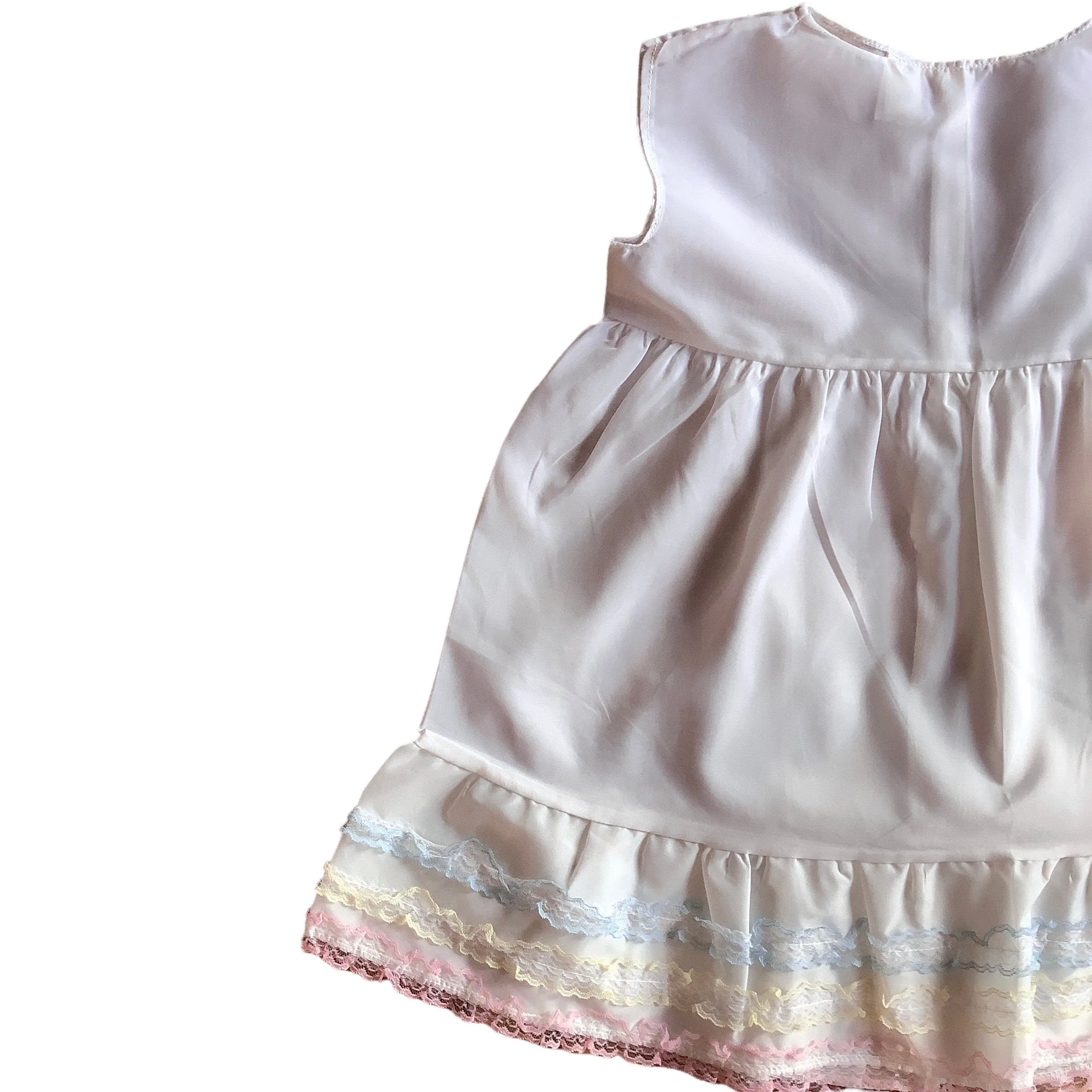 Vintage 60's White Sheer Dress and Bloomers Set / 12-18M