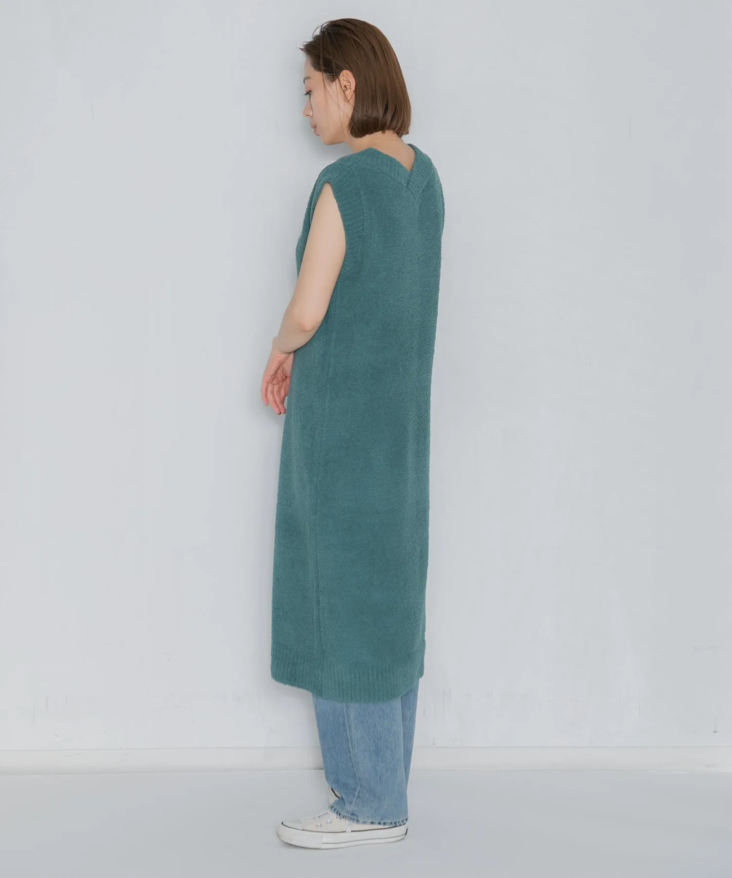 【WOMEN】nestwell OWL < V Neck French Sleeve Dress >